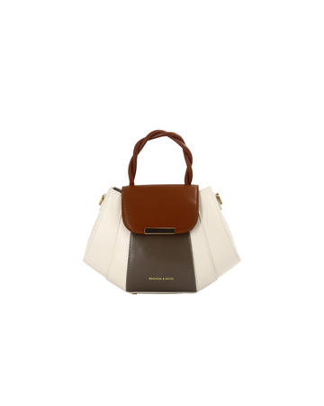 Tri-Tone brown crossbody bag