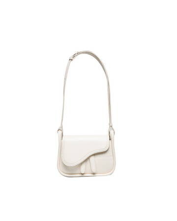 Ivory Drift – Sculpted Flap Shoulder Bag
