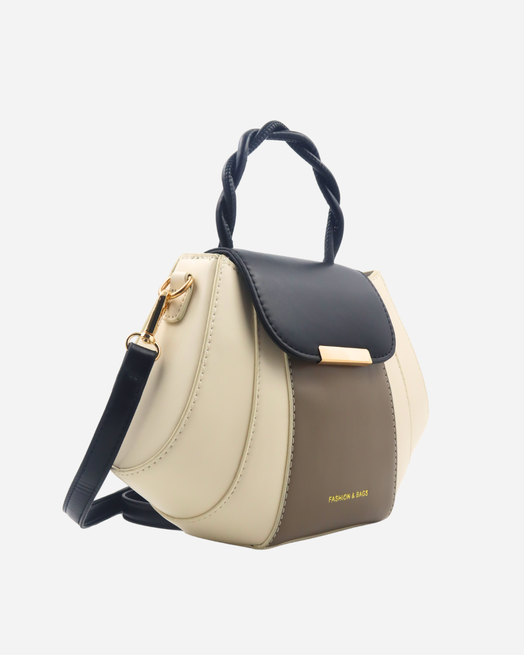 Tri-Tone black crossbody bag