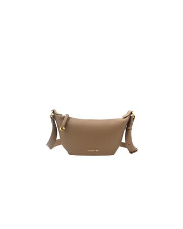 Taupe Crescent Crossbody Bag