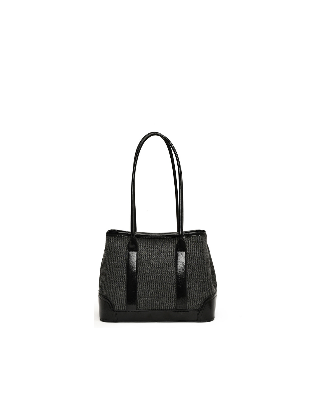 Noir Haven – Canvas & Leather Fusion Tote