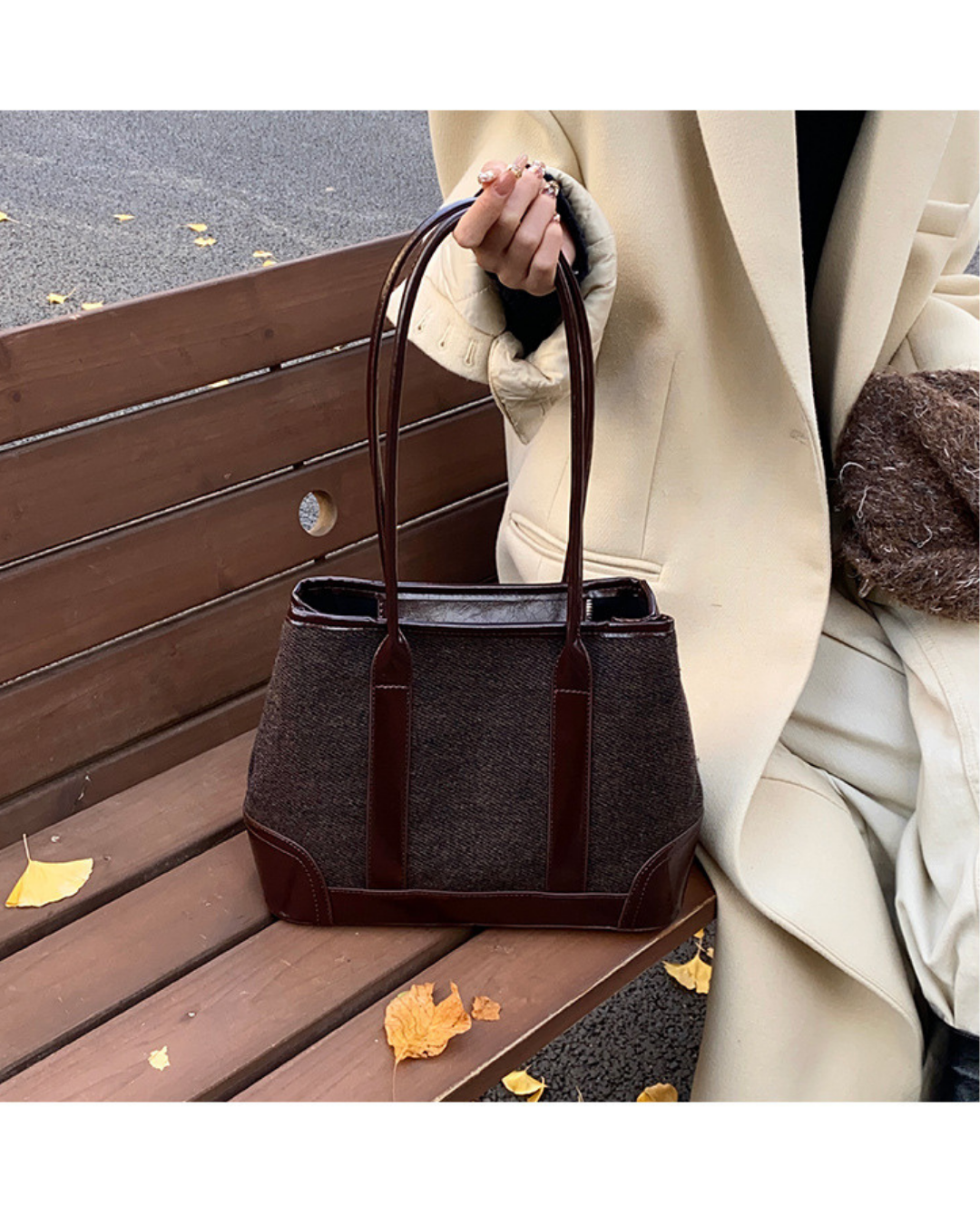 Sable Luxe Structured Canvas Tote