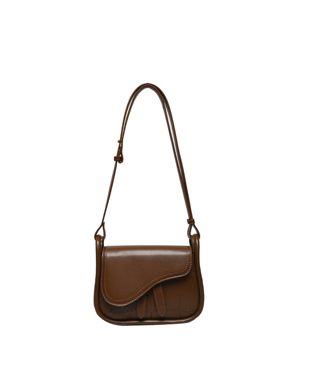 Cocoa Wave – Sculpted Flap Shoulder Bag