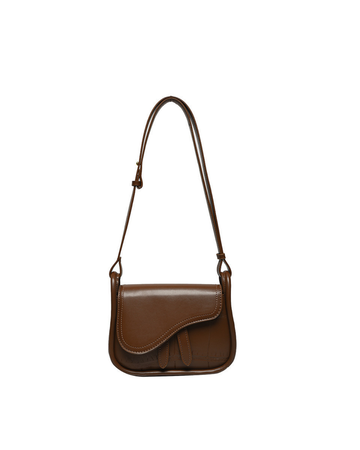 Cocoa Wave – Sculpted Flap Shoulder Bag